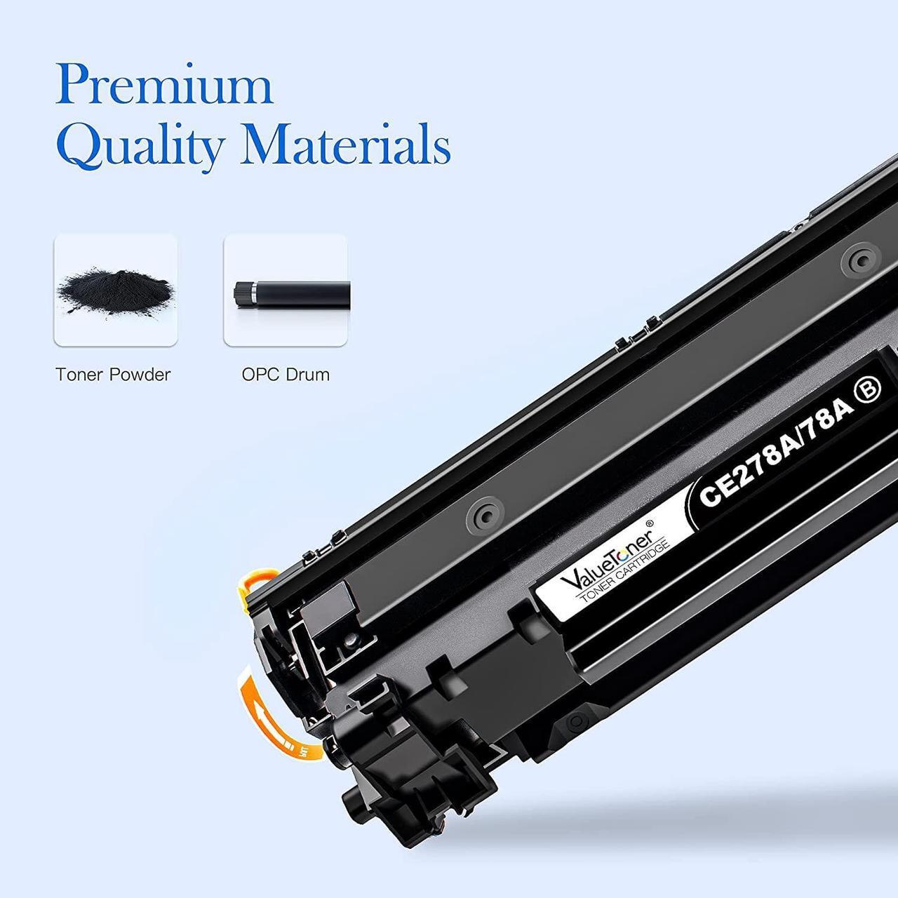 Alt view image 2 of 6 - Valuetoner Compatible Toner Cartridge Replacement  78A Black Toner Cartridge CE278A for Pro M1536dnf, P1606, P1606dn, P1566, P1560, M1536 MFP Printer ( Black, 2 Pack )