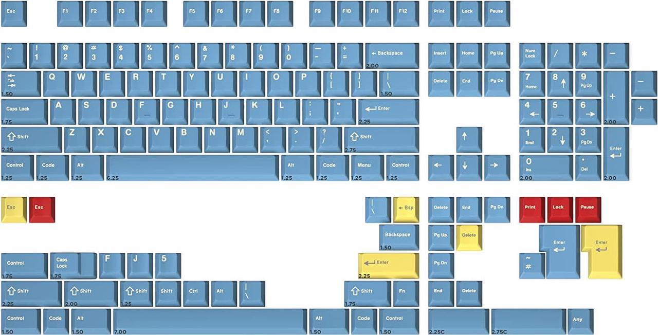 Main image of DROP + MiTo GMK Godspeed Custom Keycap Set - Doubleshot Cherry Profile - Compatible with Cherry-MX Style Stems & Layouts: 60%, 65%, 75%, TKL, 100% Mechanical Keyboards (Columbia Kit)