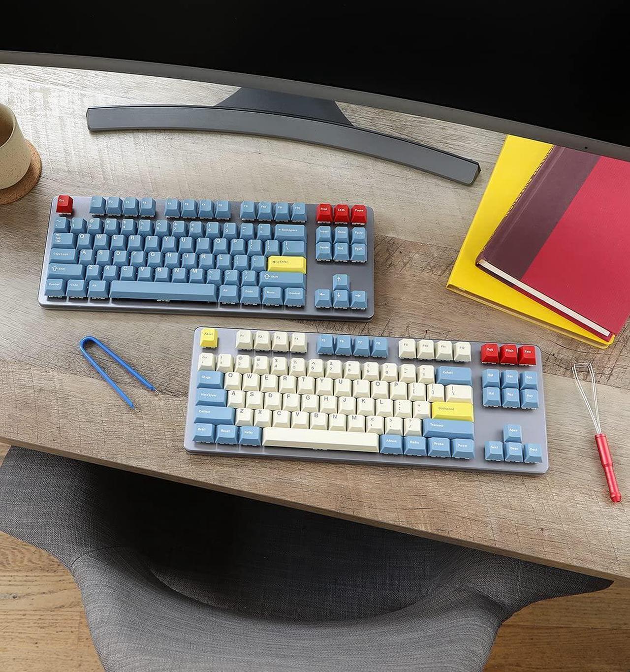 Alt view image 3 of 7 - DROP + MiTo GMK Godspeed Custom Keycap Set - Doubleshot Cherry Profile - Compatible with Cherry-MX Style Stems & Layouts: 60%, 65%, 75%, TKL, 100% Mechanical Keyboards (Columbia Kit)