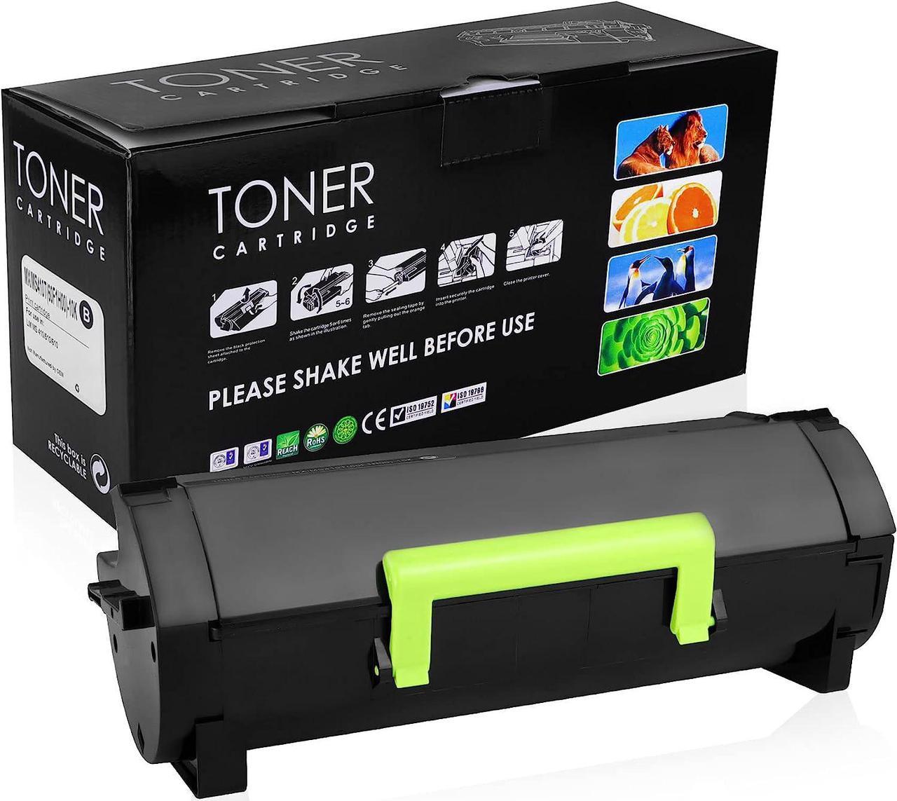 601H (60F1H00) Toner Cartridge Compatible with Lexmark Printer MX310dn, MX410de, MX510de, MX511de, MX511dhe, MX511dte, MX610de, MX611de, MX611dhe and MX611dte (Black,10,000 Pages)