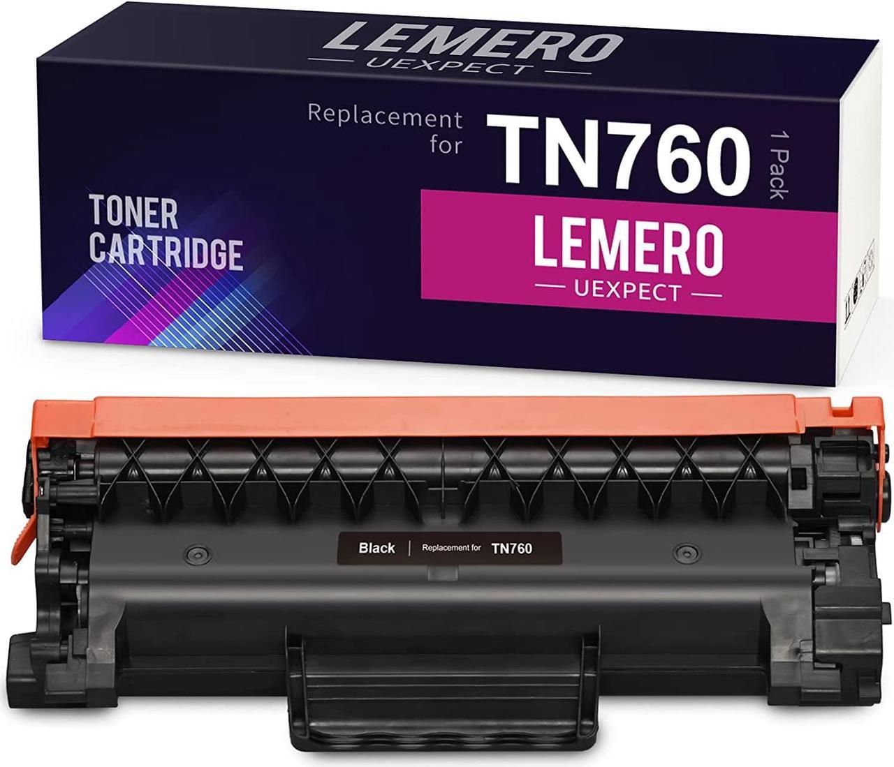 TN760 TN730 LemeroUexpect Compatible Toner Cartridge Replacement for Brother TN-760 TN760 TN-730 Toner for Brother Printer MFC-L2710DW L2750DW HL-L2350DW L2370DW DCP-L2550DW L2390DW Printer Black,1P