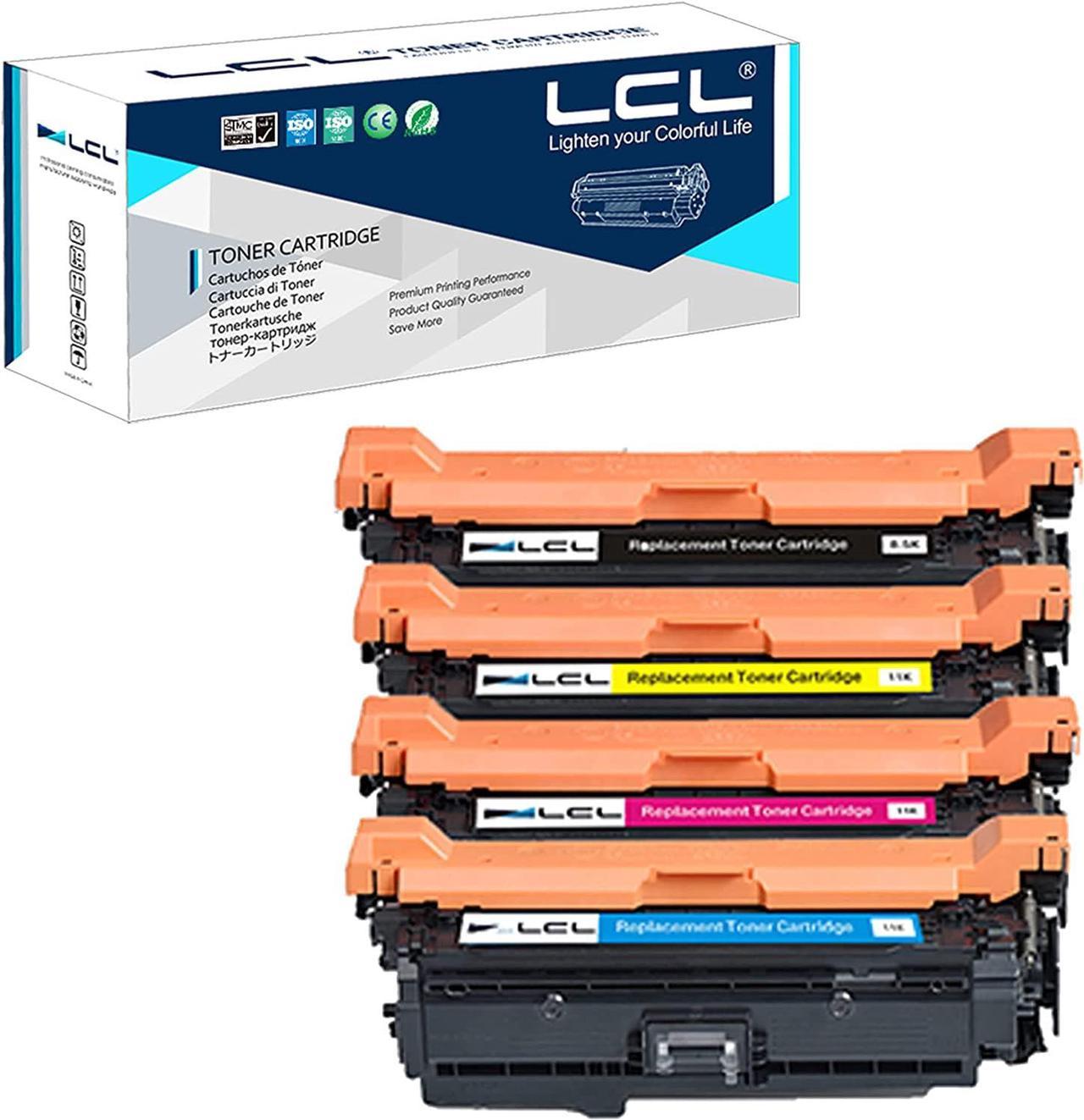 LCL Remanufactured for HP 647A 648A CE260A CE261A CE262A CE263A (4-Pack,Black,Cyan,Magenta,Yellow) Toner Cartridge for HP Color LaserJet Enterprise CP4000 CP4500 CP4025 CP4025dn CP4025n CP4525 CP4525