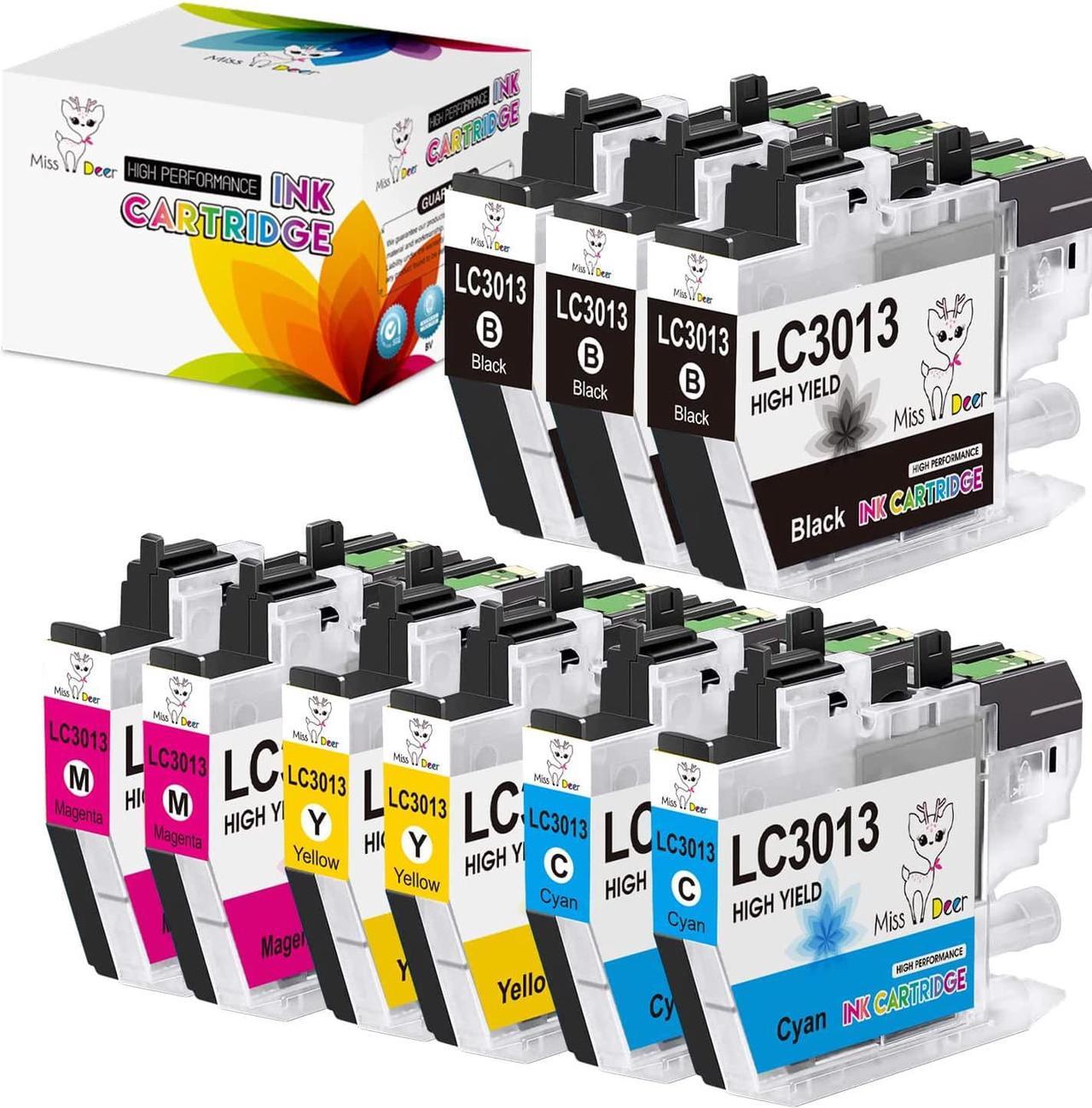 Miss Deer LC3013 Ink Cartridges BK/C/M/Y Compatible Replacement Ink for Brother LC 3013 LC3011 High Yield for MFC-J491DW MFC-J895DW MFC-J690DW MFC-J497DW Printer