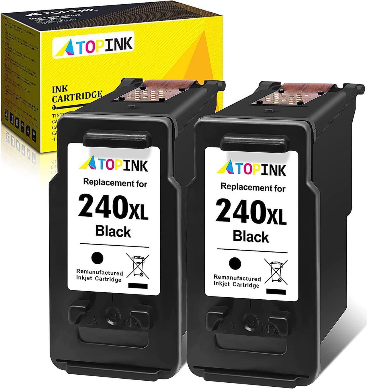 ATOPINK 240XL Black Ink Cartridge, Remanufactured Ink Cartridge 240XL, Replacement for Canon PG-240XL 240 (2 Black) Ink Compatible to Pixma TS5120, MX432, MG3620 MG3222 MG3600 MG2220 MG4220 Printers