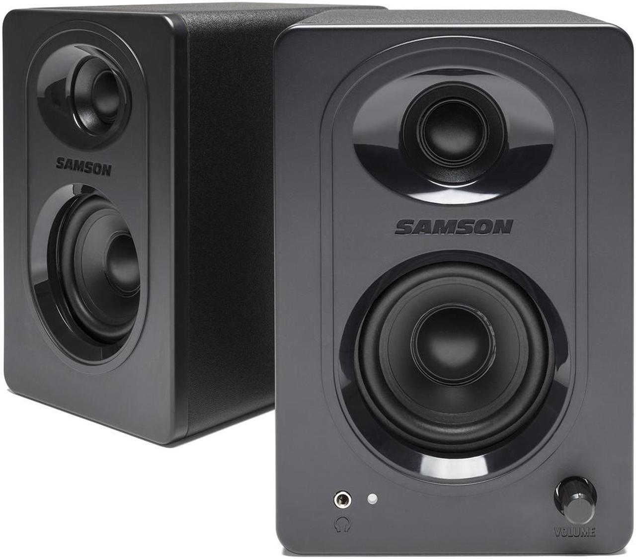 Alt view image 14 of 20 - Samson MediaOne M30 Powered Studio Monitors (Pair)