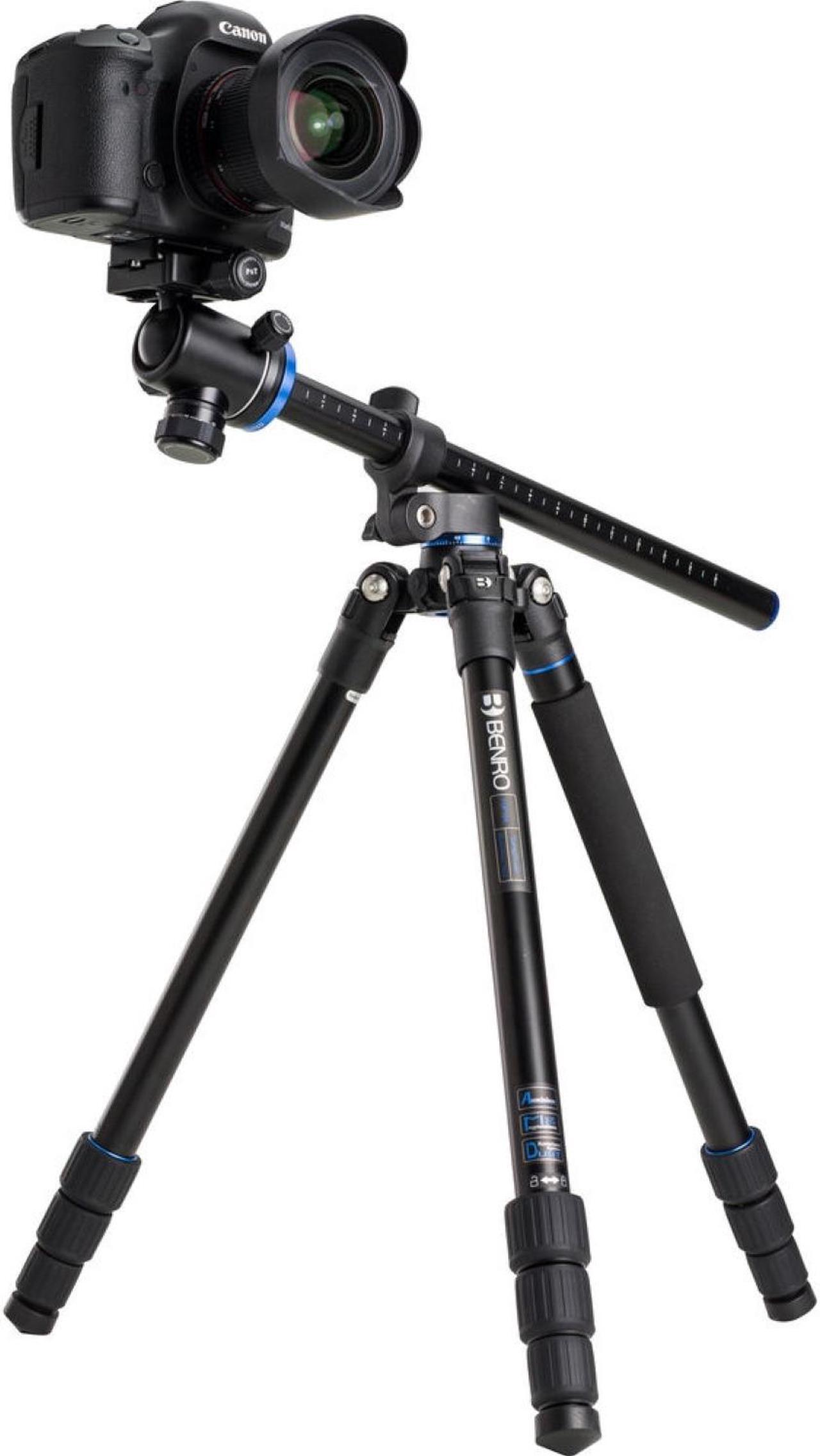 Alt view image 12 of 20 - Benro Go Plus FGP28A 4-Section Al Travel Tripod with Monopod, 65.2" Height