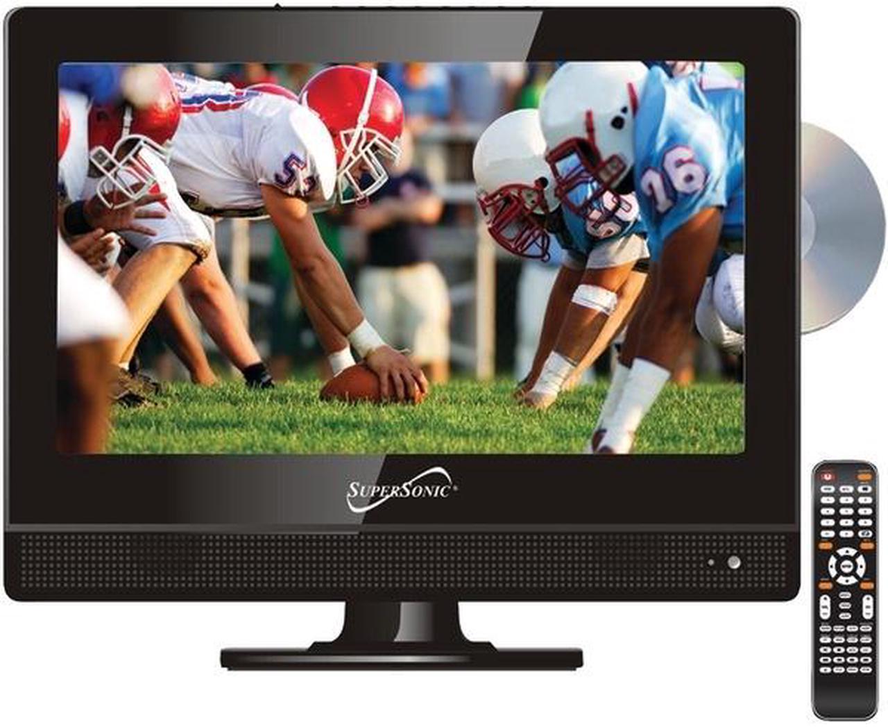 Alt view image 5 of 12 - SUPERSONIC SC-1312 13" Black LED HDTV with Built-in DVD Player