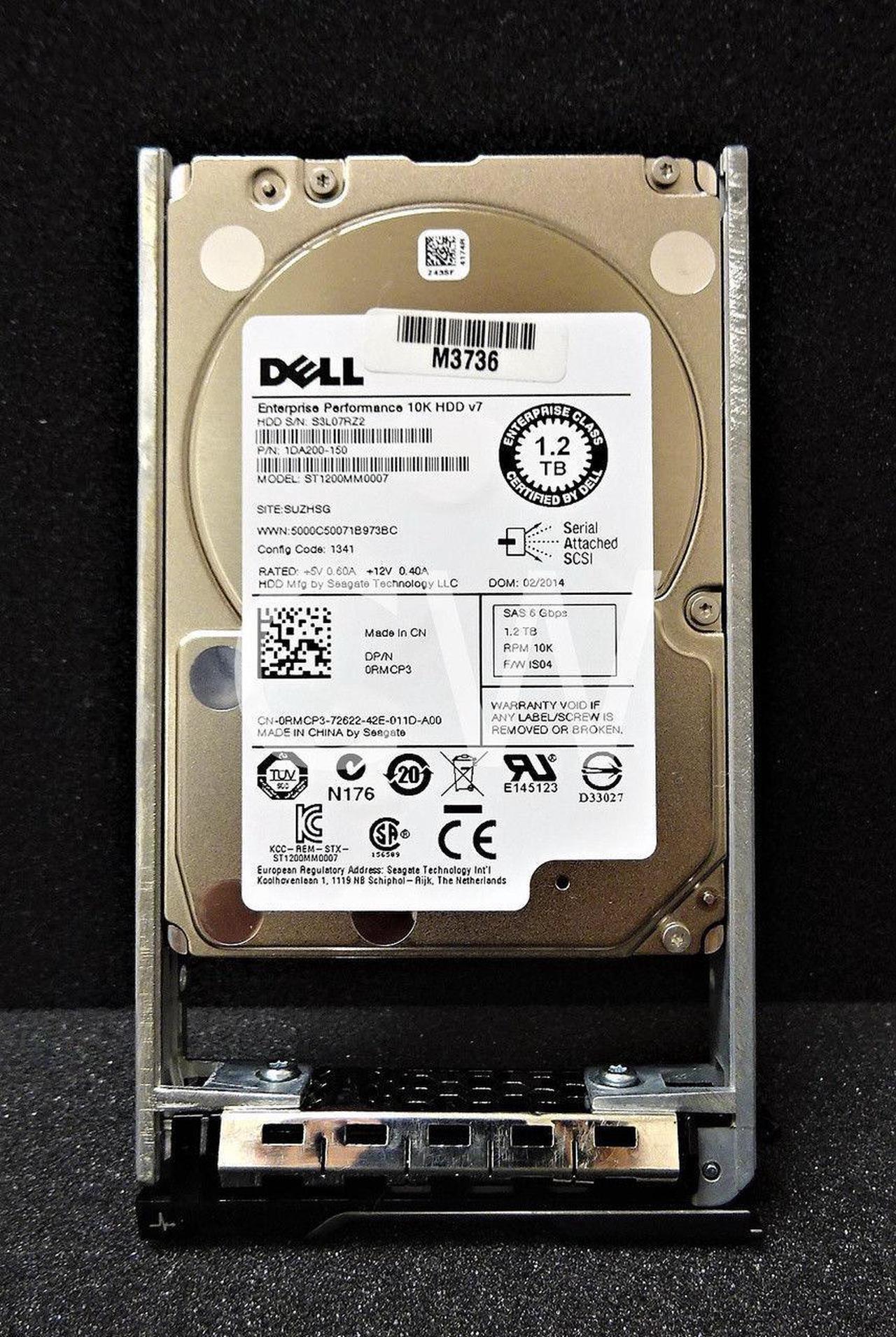 Main image of Dell RMCP3 0RMCP3 1.2TB 10K 6G 2.5in SAS Hard Drive ST1200MM0007 With R TRAY