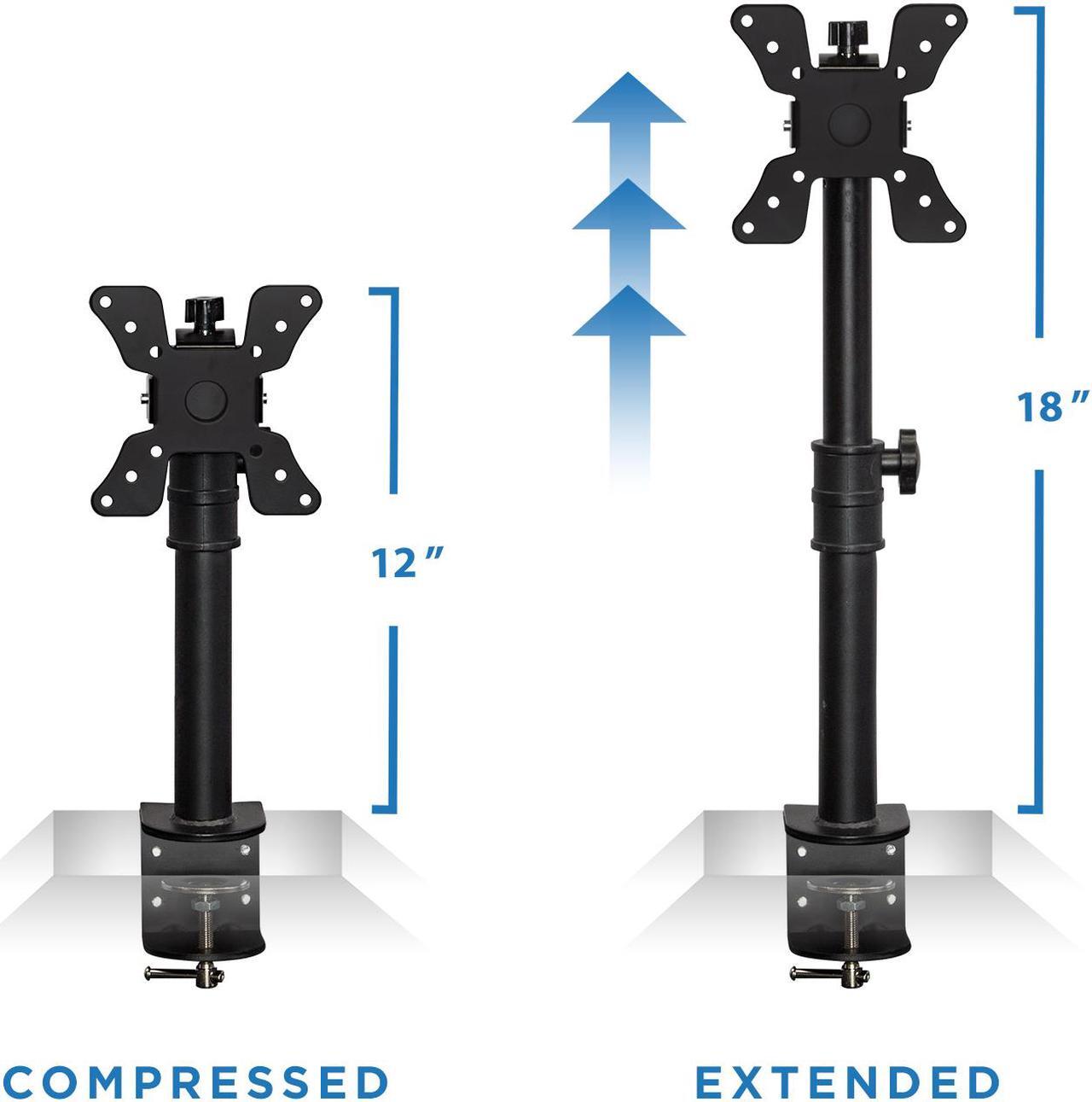 Alt view image 5 of 13 - Mount-It! Vertical Monitor Desk Stand | Height Adjustable | Fits 19-30 Inch Computer Screens