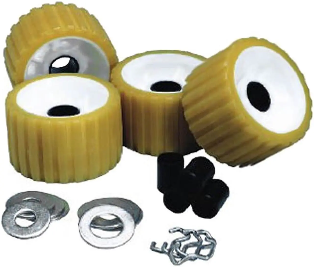 Alt view image 2 of 4 - C.E. Smith Ribbed Roller Replacement Kit - 4 Pack - Gold [29310]