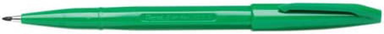 Alt view image 4 of 4 - Pentel Sign Pens Fiber Tip Bold Point 12/PK Green Barrel/Ink S520D