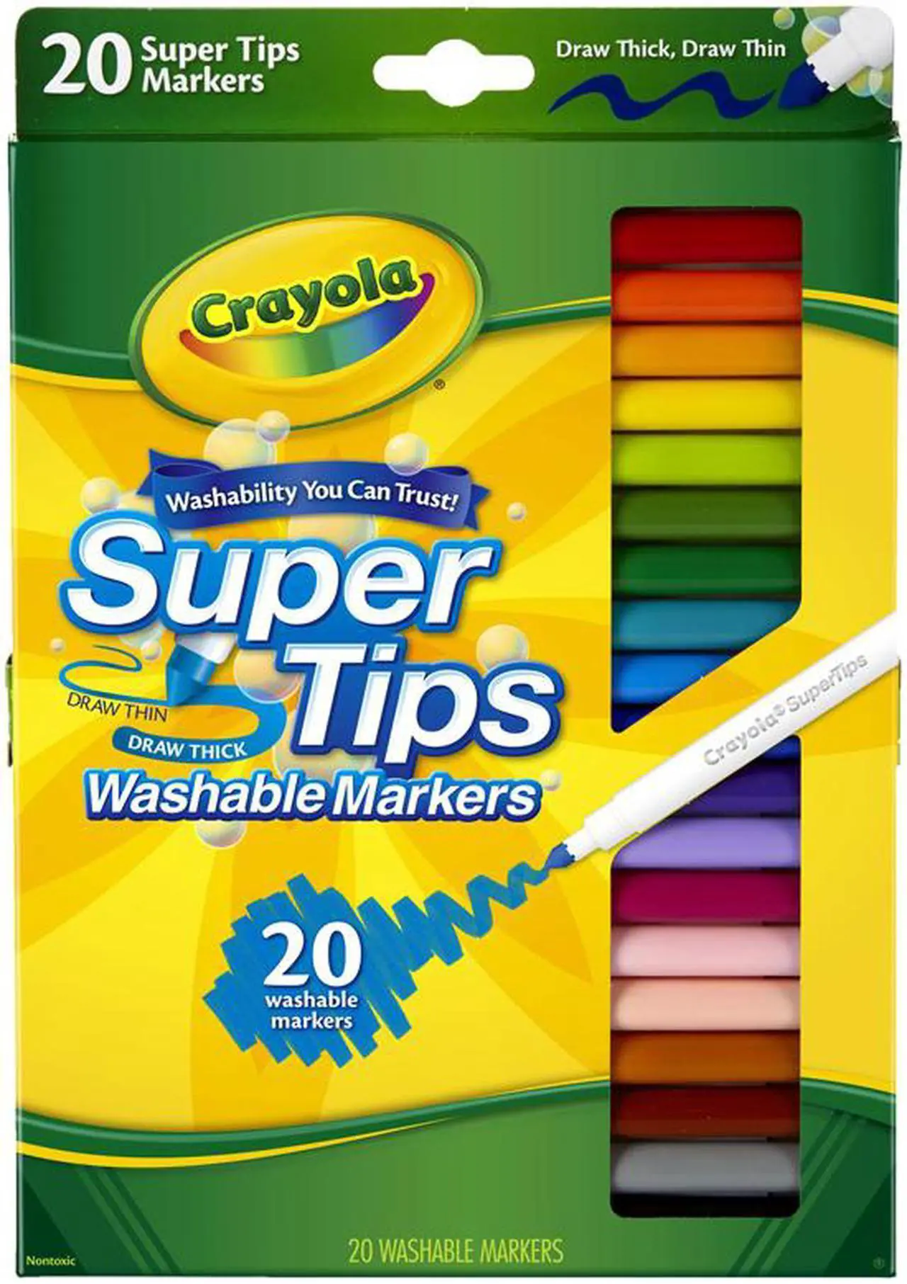 Main image of Crayola Marker,Wsh,Sptp,20/St,Ast 588106
