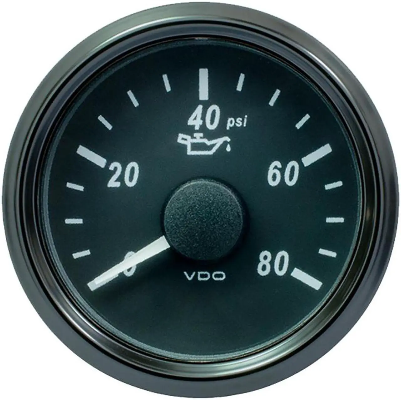 Main image of VDO SINGLEVIU 52MM (2-1/16) OIL PRESSURE GAUGE - 80 PSI