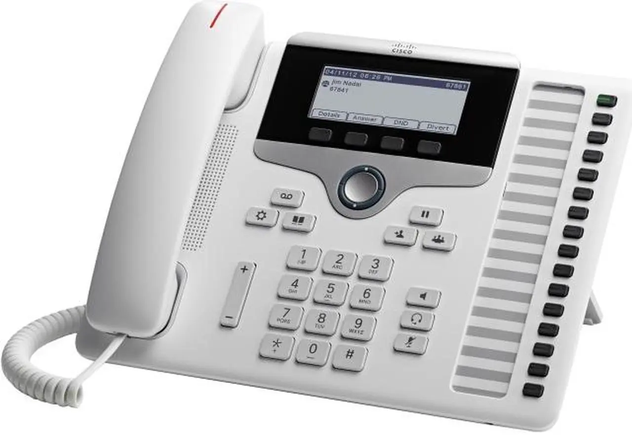 Alt view image 2 of 9 - Cisco 7861 IP Phone - Wall Mountable, Desktop - Charcoal - VoIP - Caller ID - Speakerphone - 2 x -