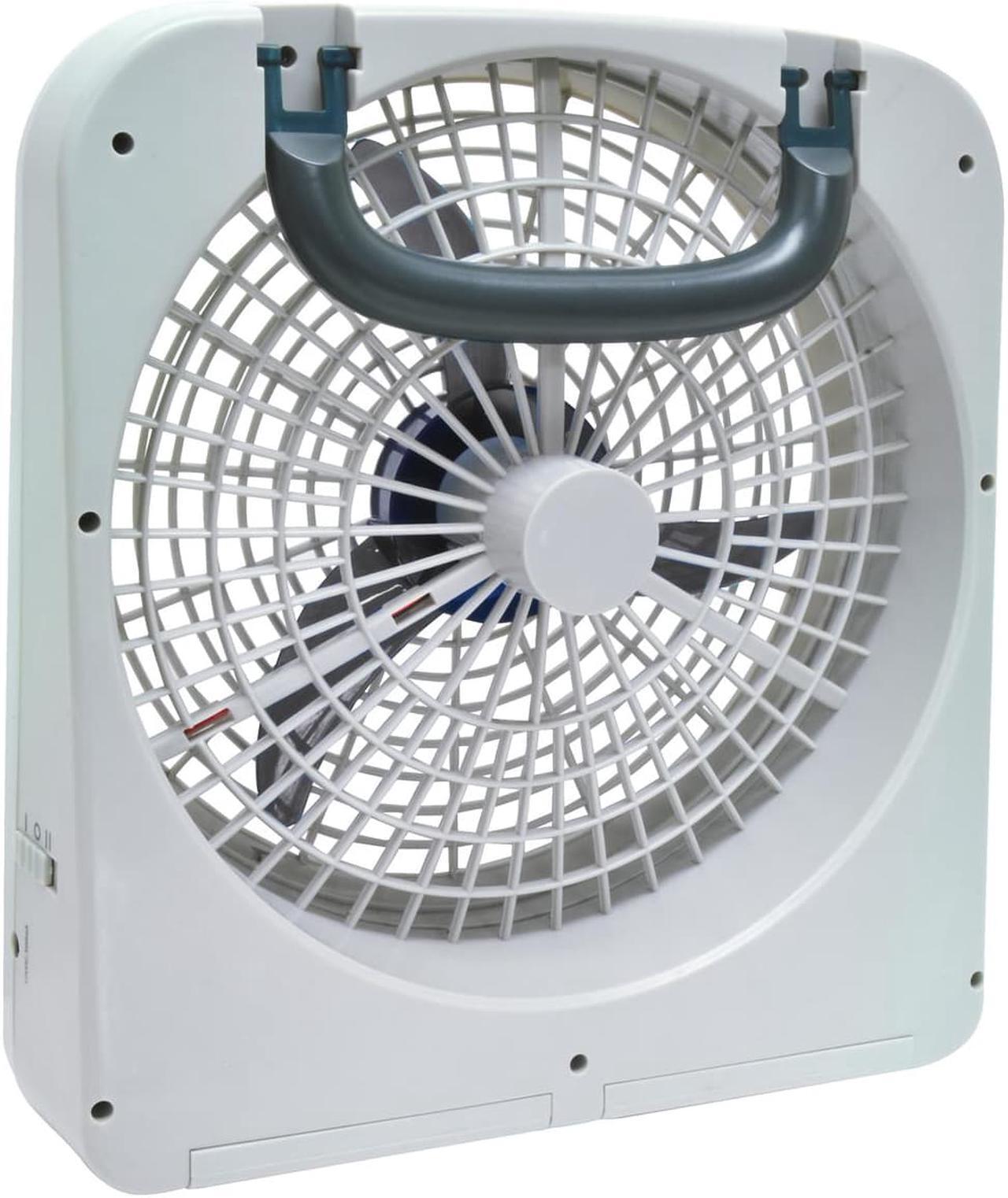 Alt view image 7 of 16 - RoadPro Dual Power 12 Volt Plug In Car and RV 10 Inch 2 Speed Portable Fan, Gray