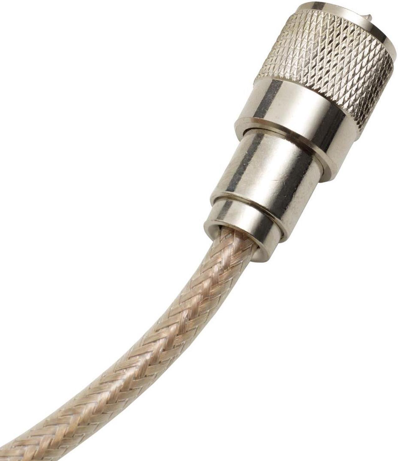 Alt view image 12 of 18 - ROADPRO R RP-8X9CL 9     CB ANTENNA MINI-8 COAX CABLE WITH PL-259 CONNECTORS  CLEAR