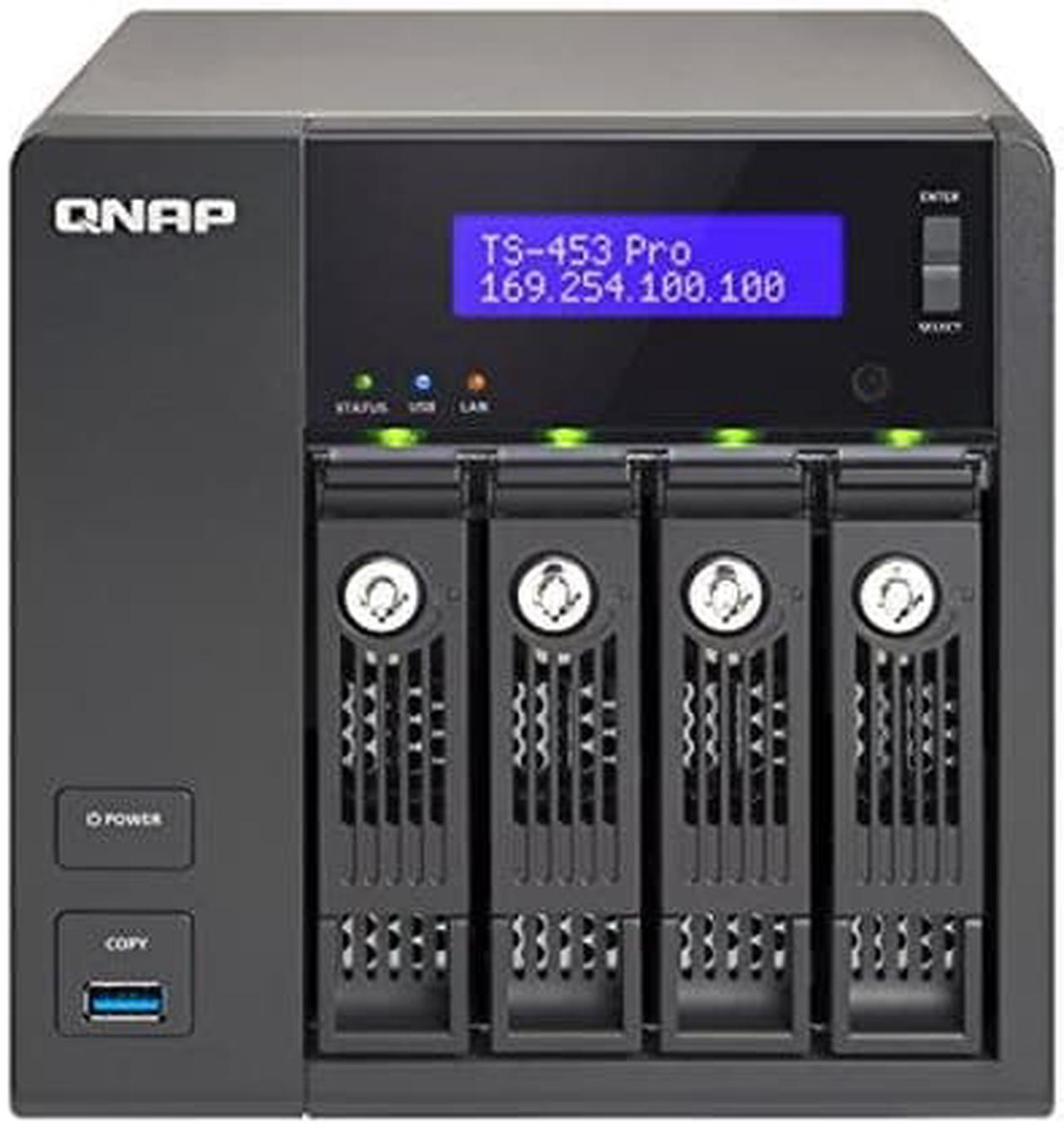Alt view image 3 of 6 - QNAP TS-453 Pro (8GB RAM version) 4-Bay Professional-grade NAS, Intel 2.0 GHz Quad Core CPU with Media Transcoding
