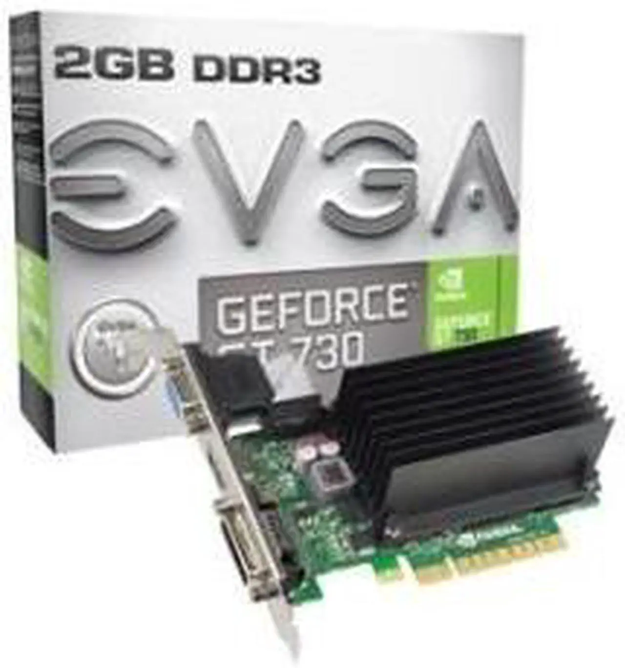 Alt view image 2 of 12 - EVGA GeForce GT 730 2GB DDR3 PCI Express 2.0 x8 Graphics Card 02G-P3-1733-KR