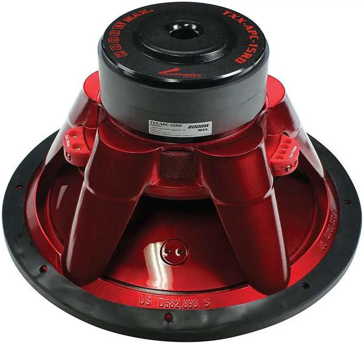 Alt view image 2 of 4 - AUDIOPIPE TXX-APC-15RD Audiopipe 15 Woofer 2000W Max 4 Ohm DVC - Candy Red