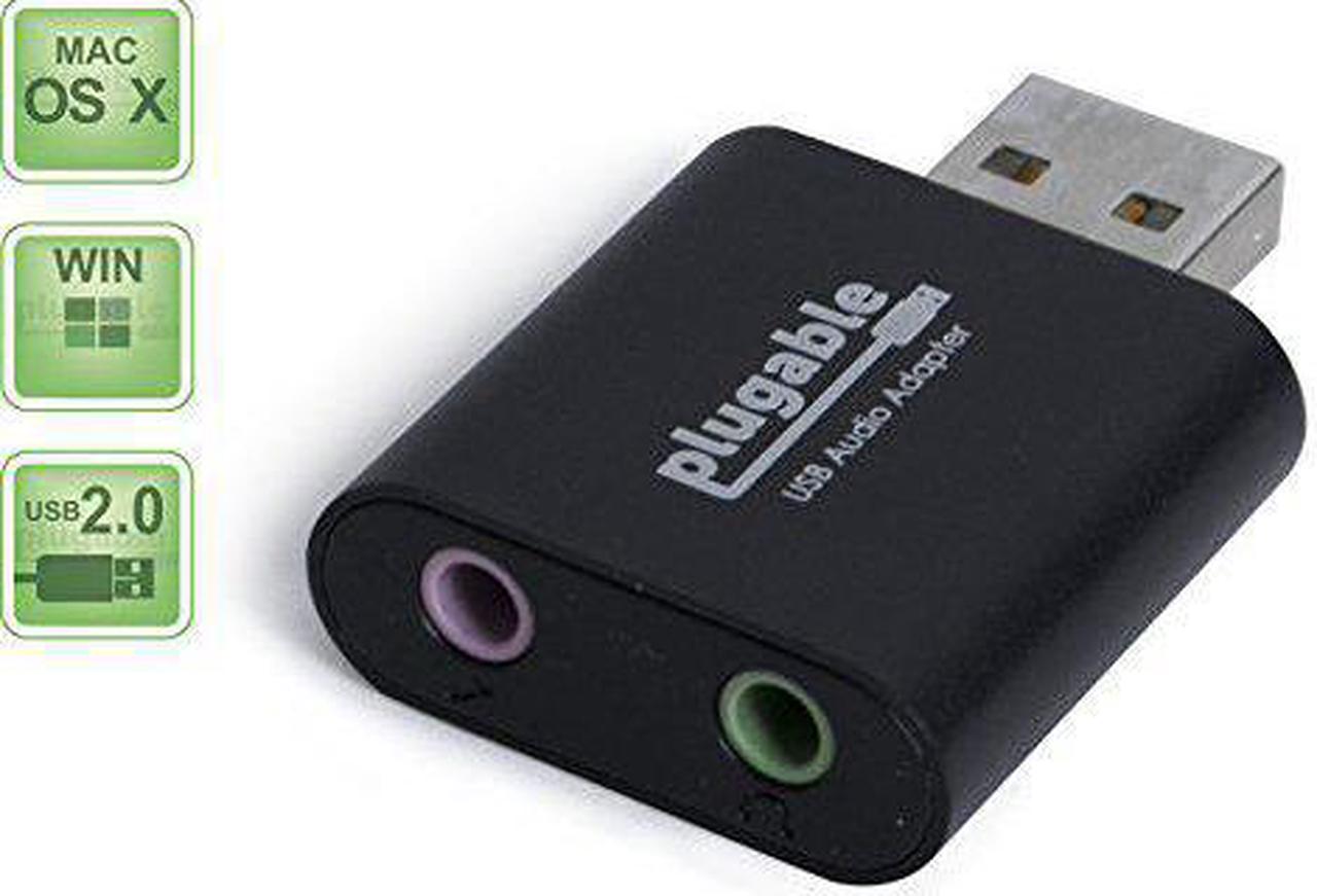 Alt view image 8 of 17 - Plugable USB Audio Adapter with 3.5mm Speaker-Headphone and Microphone Jack, Add an External Stereo Sound Card to Any PC, Compatible with Windows, Mac, and Linux