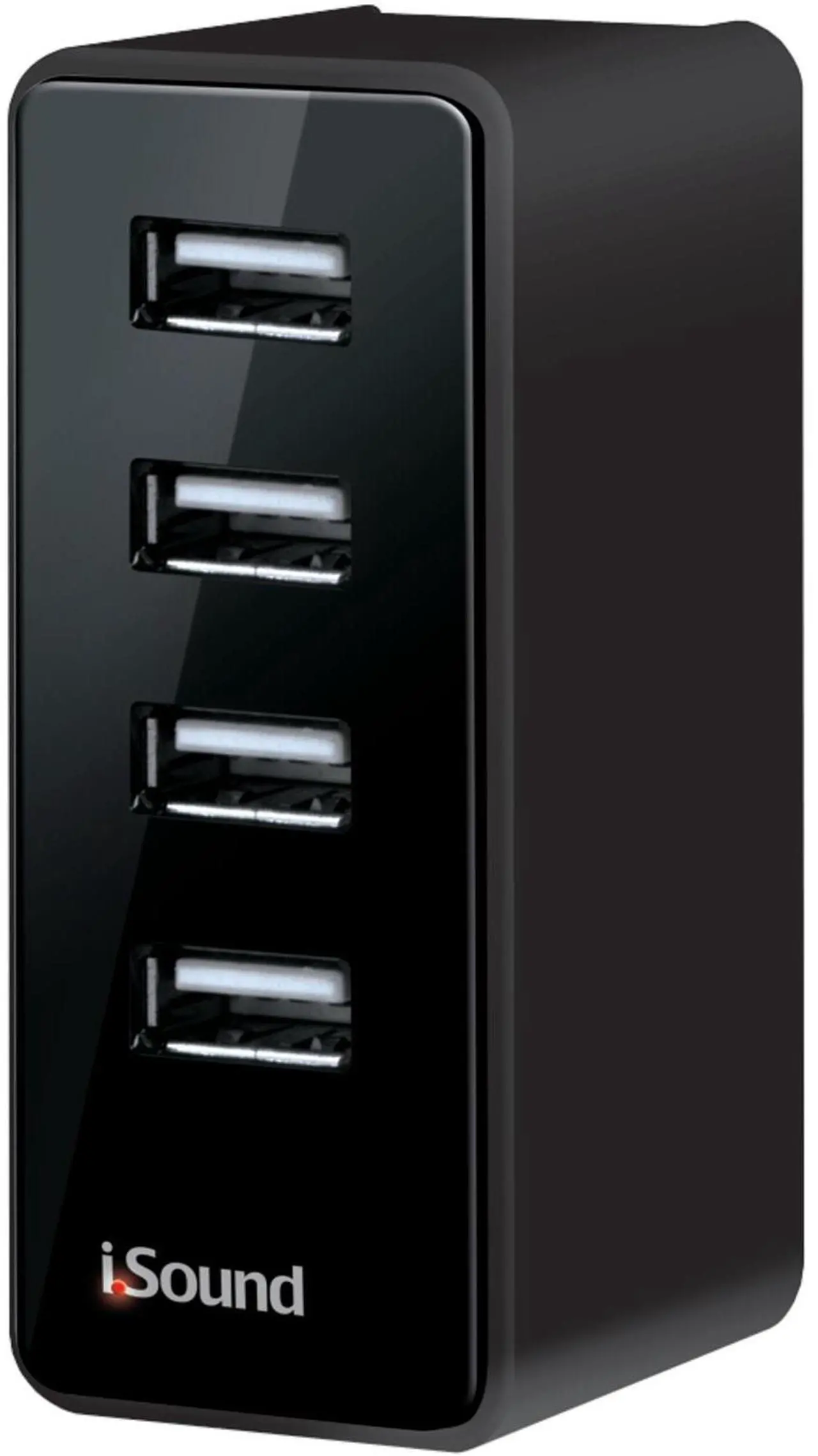 Alt view image 2 of 2 - ISOUND ISOUND-2152 4 Rubberized USB Wall Charger Pro (Black)