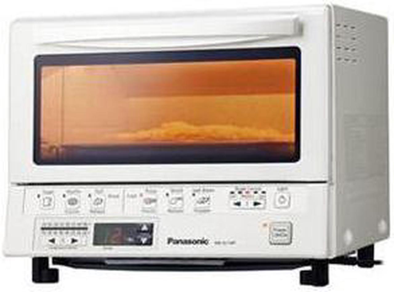 Alt view image 8 of 11 - Panasonic Toaster Oven FlashXpress with Double Infrared Heating and Removable 9-Inch Inner Baking Tray, 1300W, 4-Slice, White