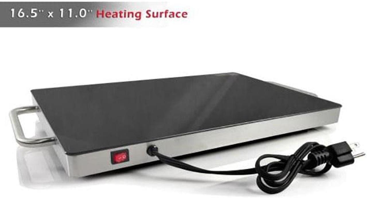 Alt view image 2 of 9 - NUTRICHEF  Nutrichef Electric Warming Tray / Food Warmer with Non-Stick Heat-Resistant Glass Plate