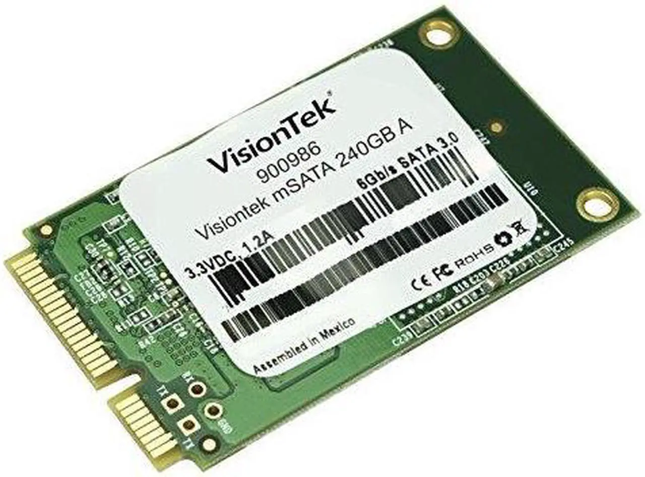 Alt view image 2 of 8 - VisionTek mSATA 240GB SATA III 3D MLC Internal Solid State Drive (SSD) 900986