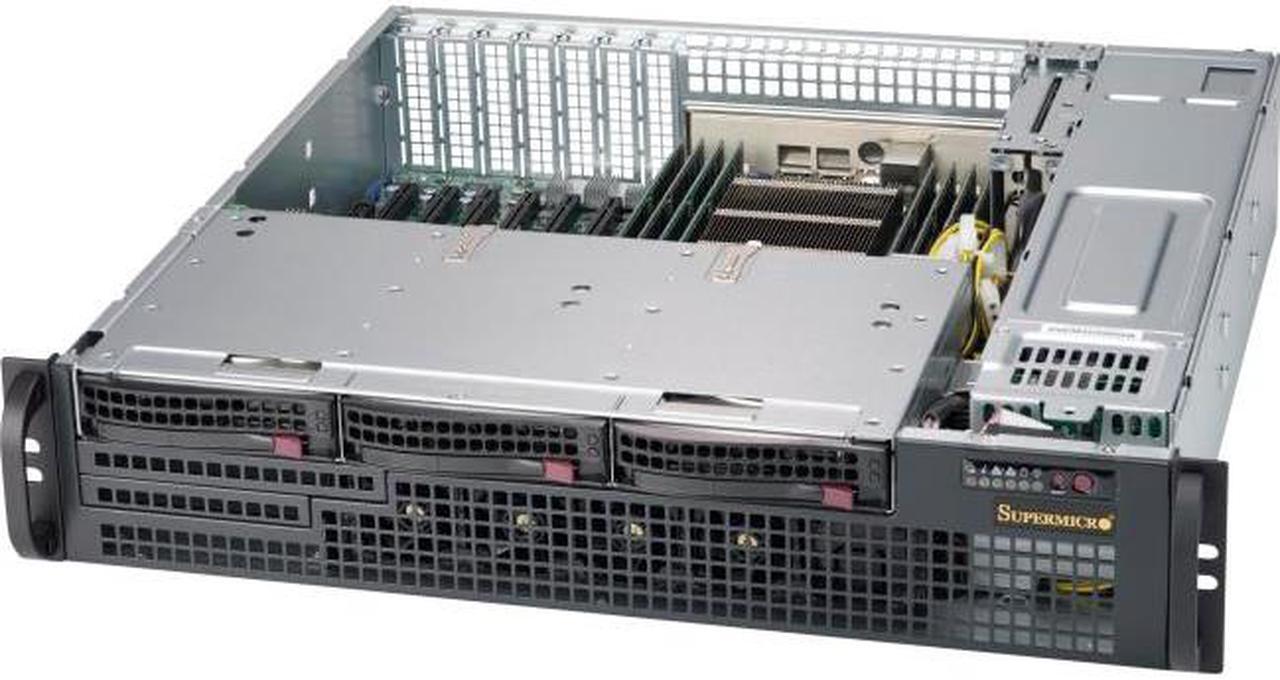 Alt view image 2 of 4 - Supermicro CSE-825MBTQC-R802LPB Sc825Mb 2U Rm Blk 800W Rps Atx Compact Sas3 Lp Cse