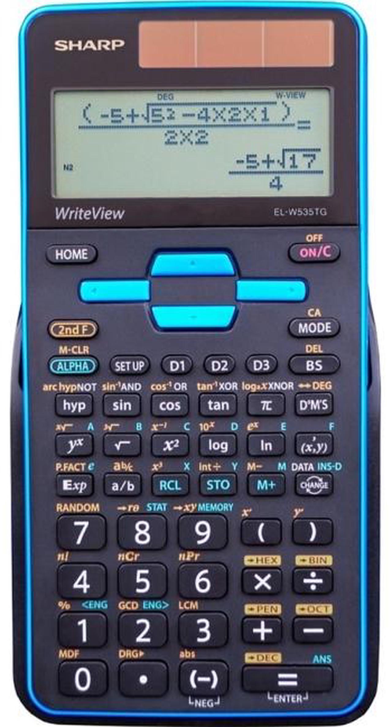 Alt view image 3 of 11 - Sharp EL-W535TGBBL Scientific Calculator 16-Digit LCD ELW535TGBBL