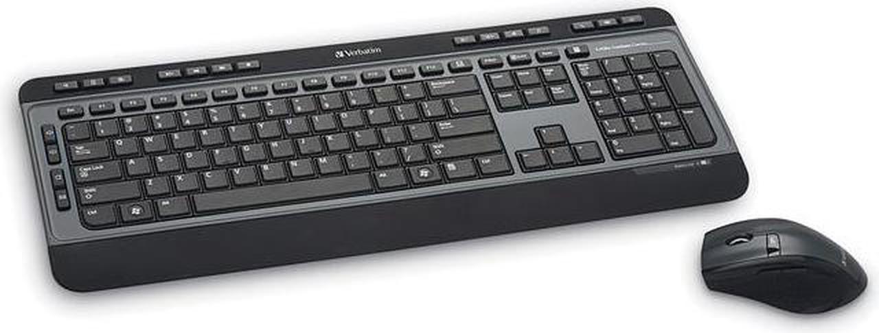 Verbatim 99788 Wireless Keyboard & 6Button Mouse Combo Black Hot Keys