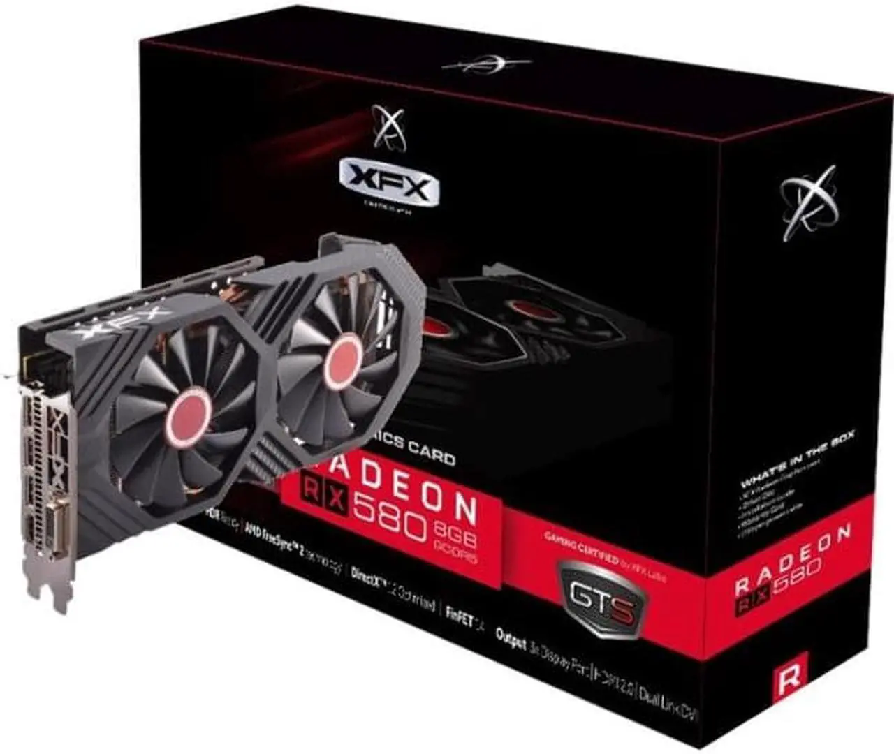 Alt view image 5 of 16 - XFX Radeon RX 580 8GB DDR5 PCI Express 3.0 CrossFireX Support Graphics Card RX-580P8DFD6