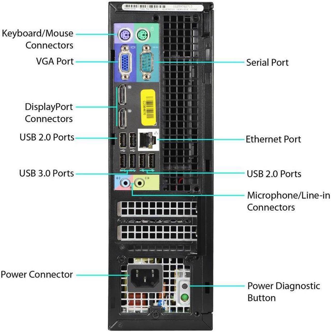 Alt view image 3 of 4 - Dell OptiPlex 9020 SFF Desktop 4th Gen Intel Core i5-4570 3.2GHz 8GB RAM 128 GB SSD DVD-RW Windows 10 Professional 64-Bit