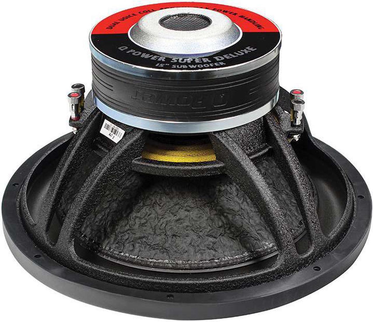 Alt view image 8 of 9 - Q Power 15 Inch 4000 Watt Super Deluxe Subwoofer  DVC Car Audio Sub | QP15-Super