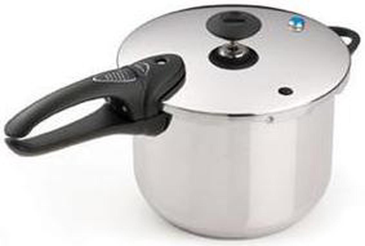 Main image of Presto 01365 6-Quart Stainless Steel Pressure Cooker, Deluxe