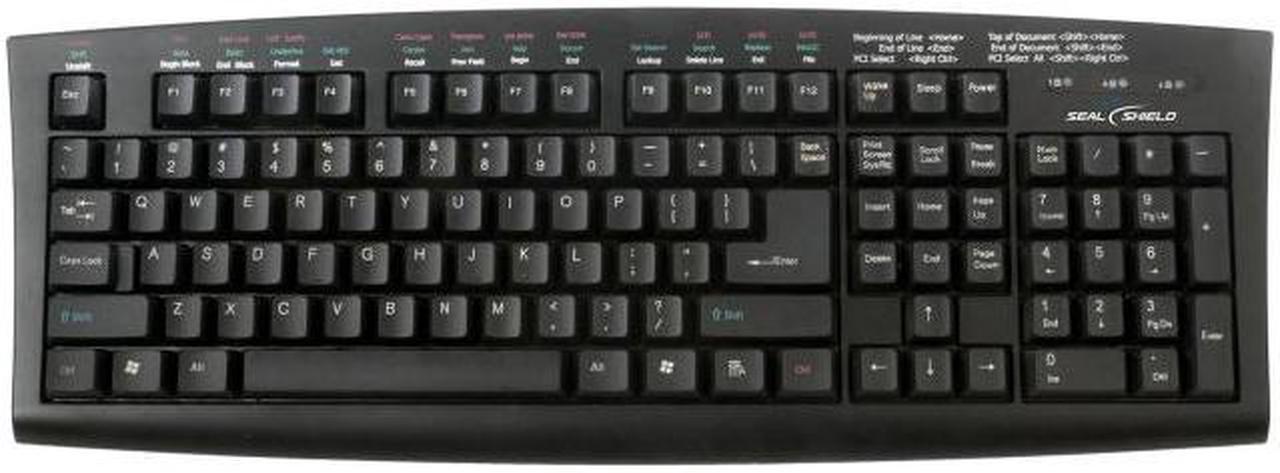 SEAL SHIELD SSKSVMM107 WASHABLE MEDITECH MAGIC MEDICAL GRADE KEYBOARD - DISHWASHER SAFE (BLACK)(USB)