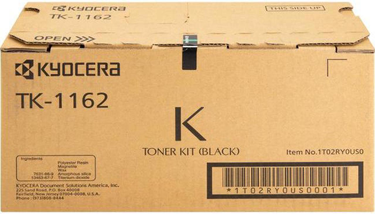 Black Toner Cartridge for Kyocera TK-1162 ECOSYS P2040dw, Genuine Kyocera Brand