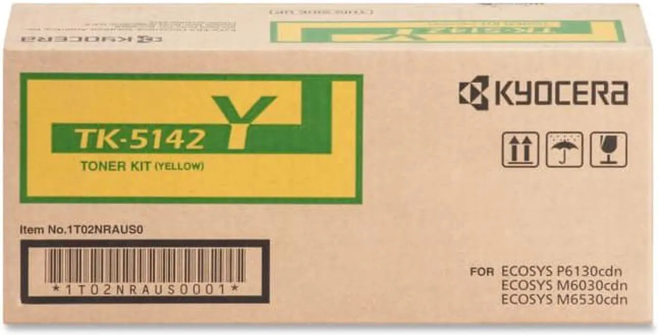 Alt view image 6 of 13 - Yellow Toner Cartridge for Kyocera TK-5142Y ECOSYS M6530cdn, ECOSYS P6130cdn, Genuine Kyocera Brand