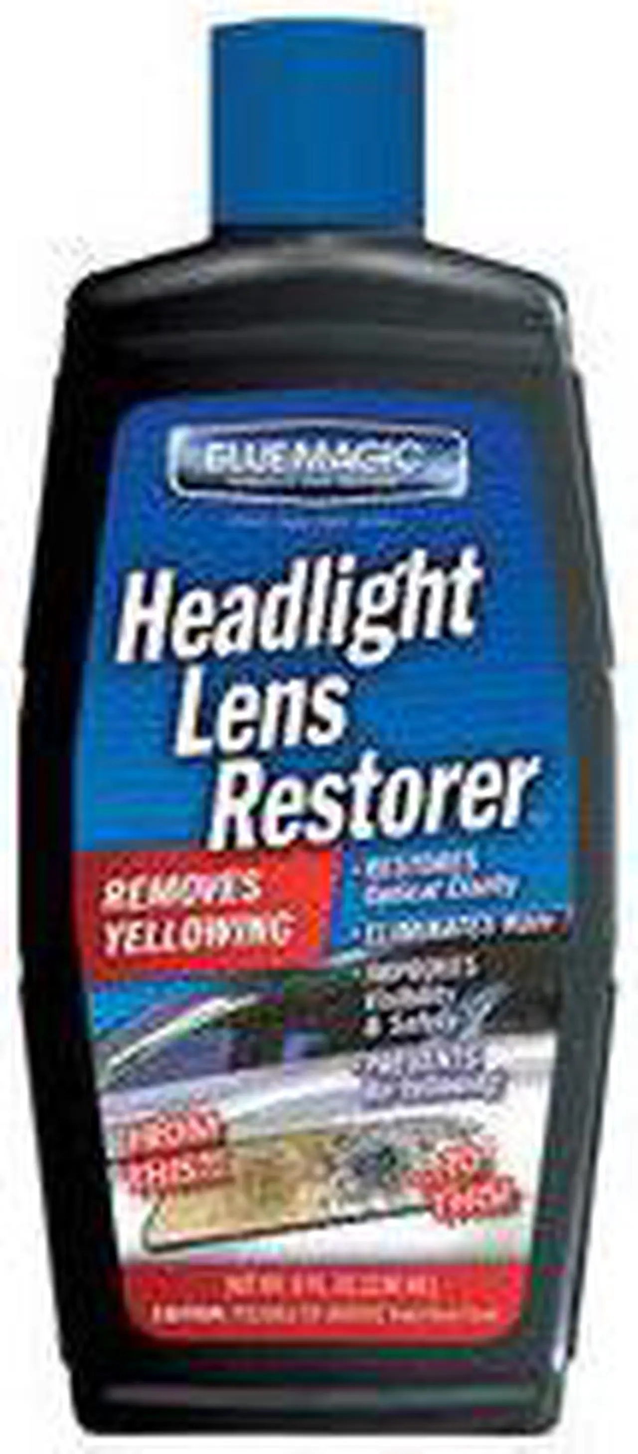 Main image of BLUE MAGIC 725-06 Headlight Lens Restorer,8 Oz,Bottle,Blue