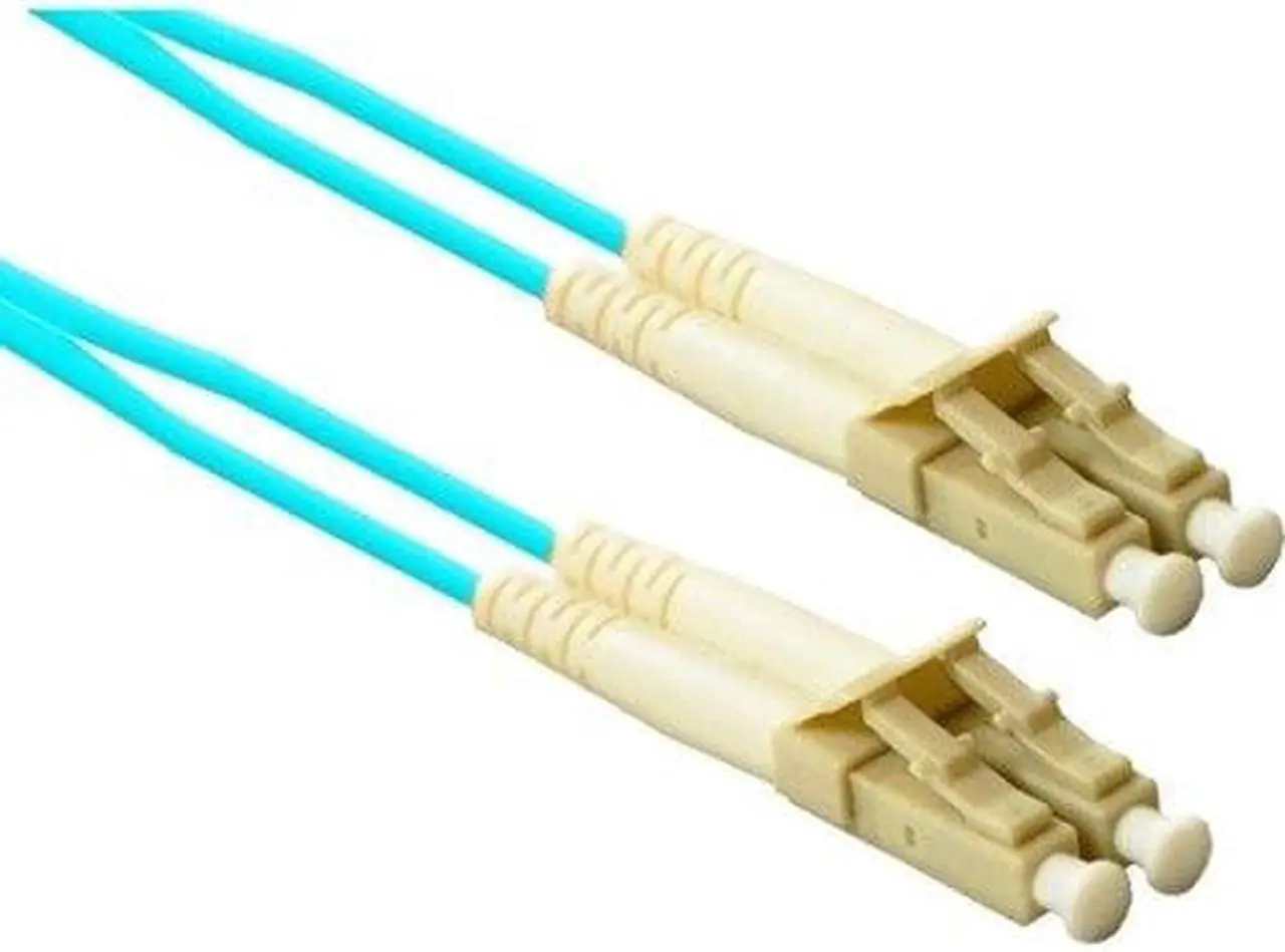 Alt view image 2 of 4 - ENET 10M LC/LC Duplex Multimode 50/125 10Gb OM4 or Better Aqua Laser Optimized Multi-Mode (LOMM) Fiber Patch Cable 10 meter LC-LC Individually Tested
