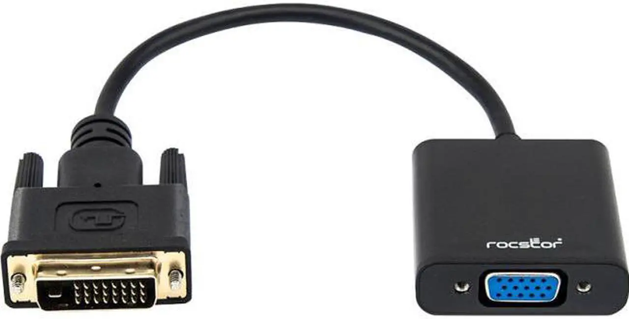 Alt view image 2 of 7 - Rocstor Y10A198-B1 DVI-D to VGA Active Adapter - Resolutions up to 1920x1200 M/F