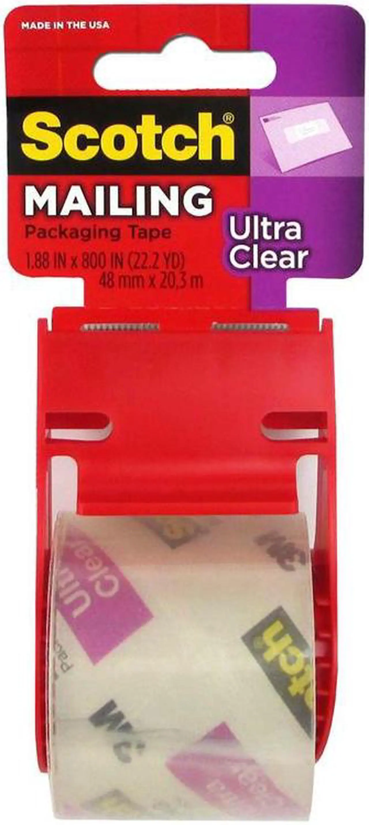 Alt view image 8 of 9 - 3m 2in. x 800in. Clear Scotch Mailing Tape  141