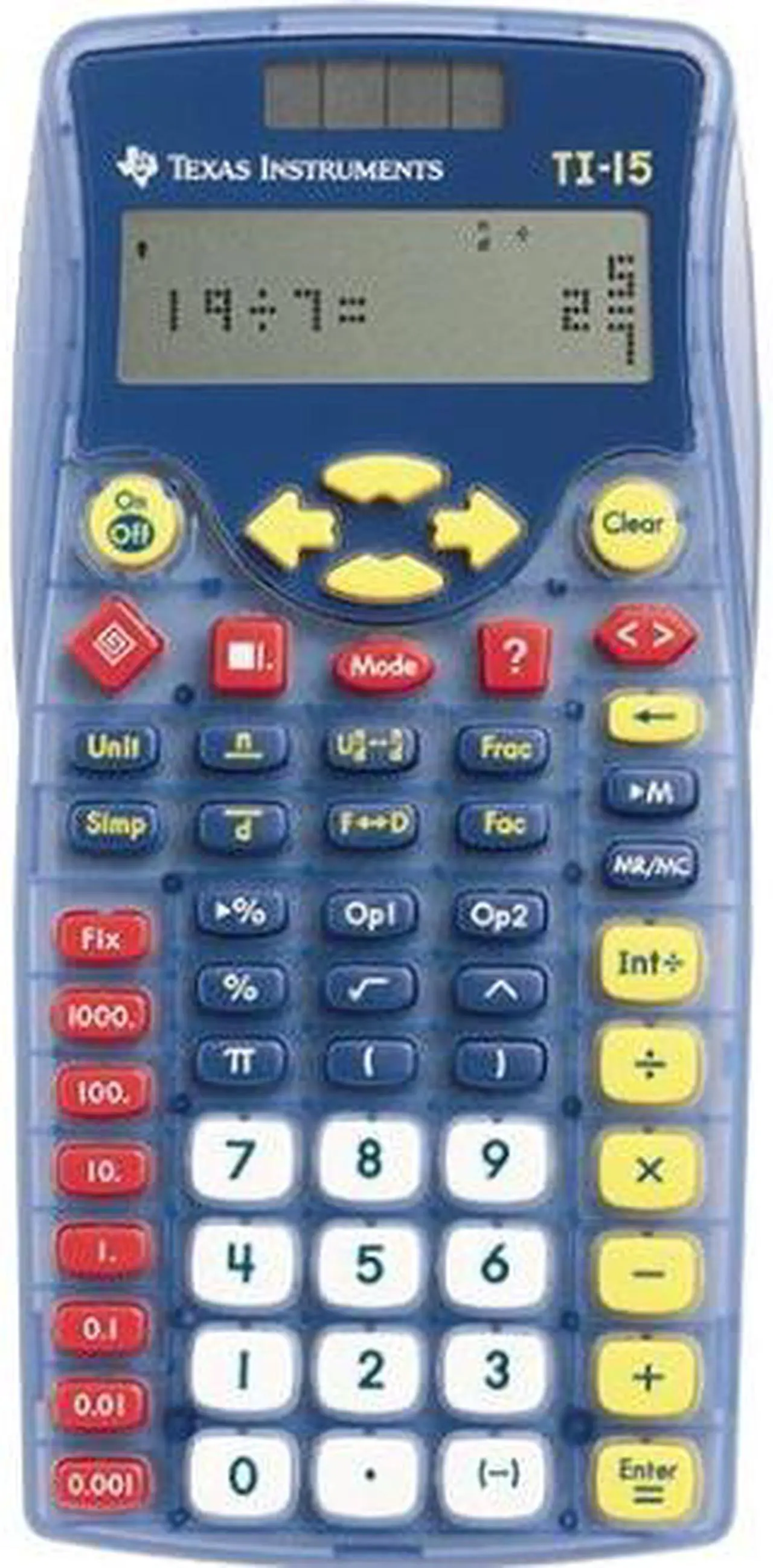 Alt view image 2 of 10 - Texas Instruments TI-15 Explorer Elementary Calculator - Light Blue, Blue