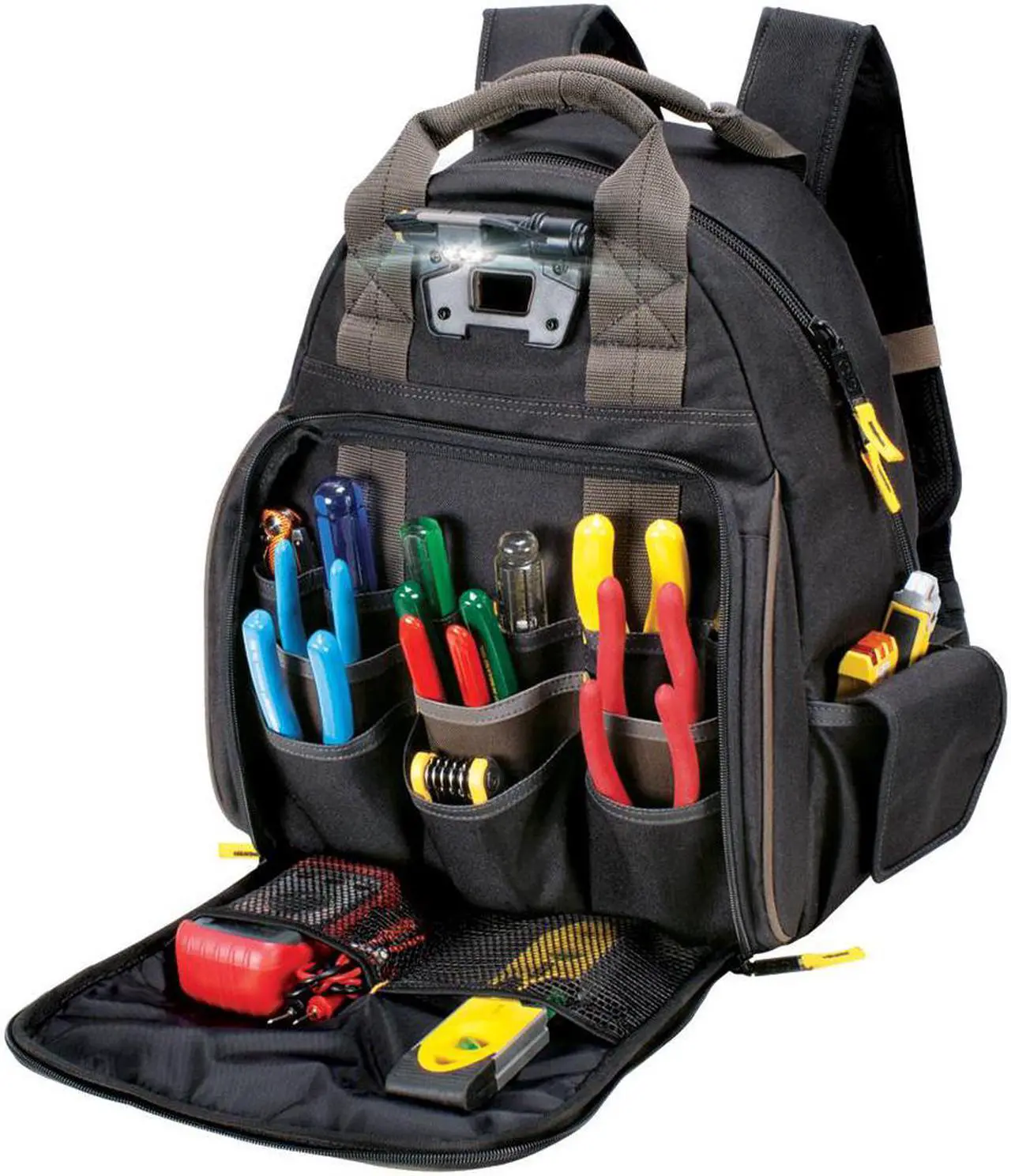 Alt view image 10 of 18 - Clc L255 Tech Gear 53 Pocket  Lighted Backpack