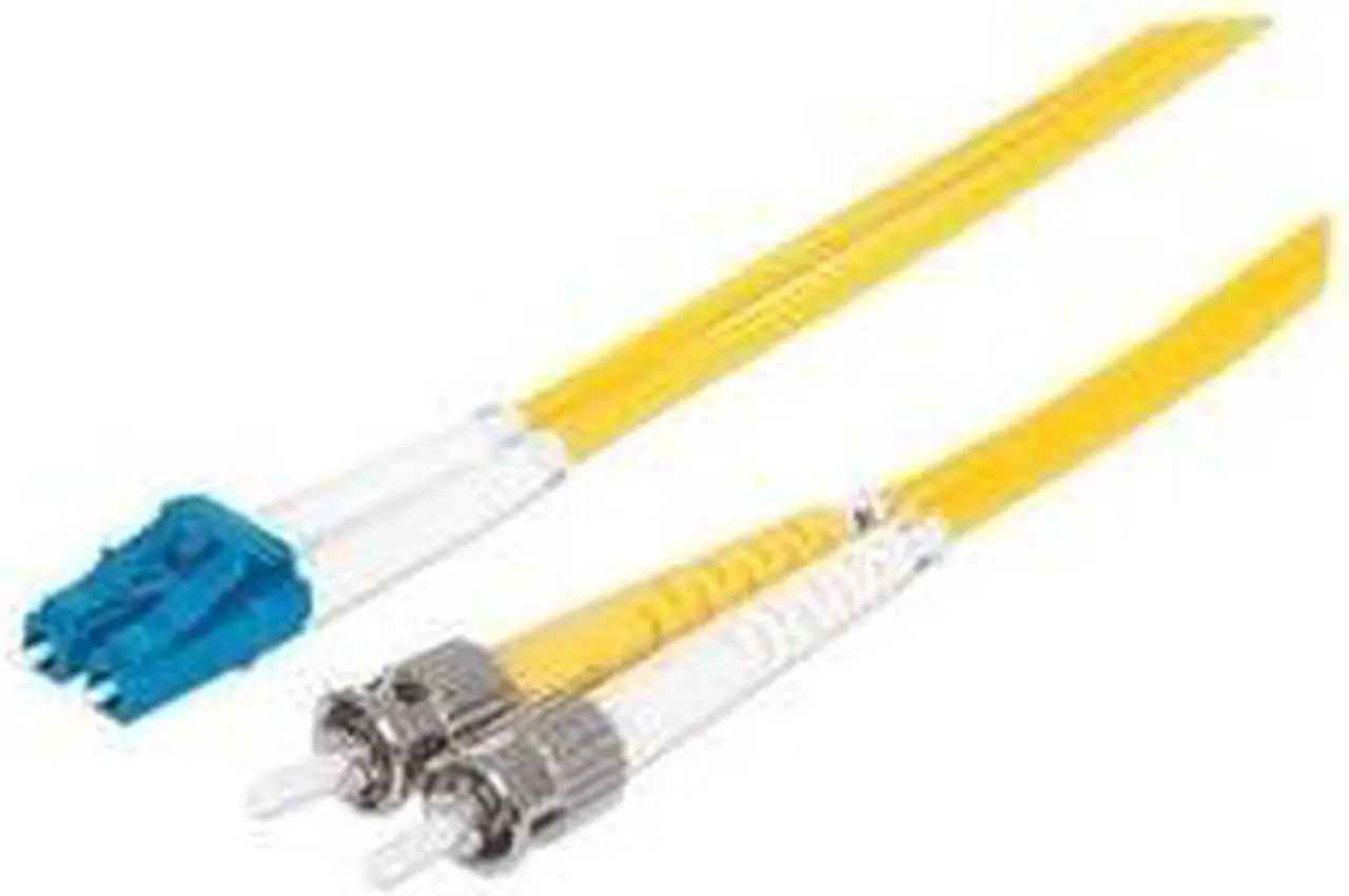 Main image of Intellinet Fiber Optic Patch Cable, Duplex, Single-Mode, LC/ST, 9/125 Âµm, OS2, 2.0 m (7.0 ft.), Yellow