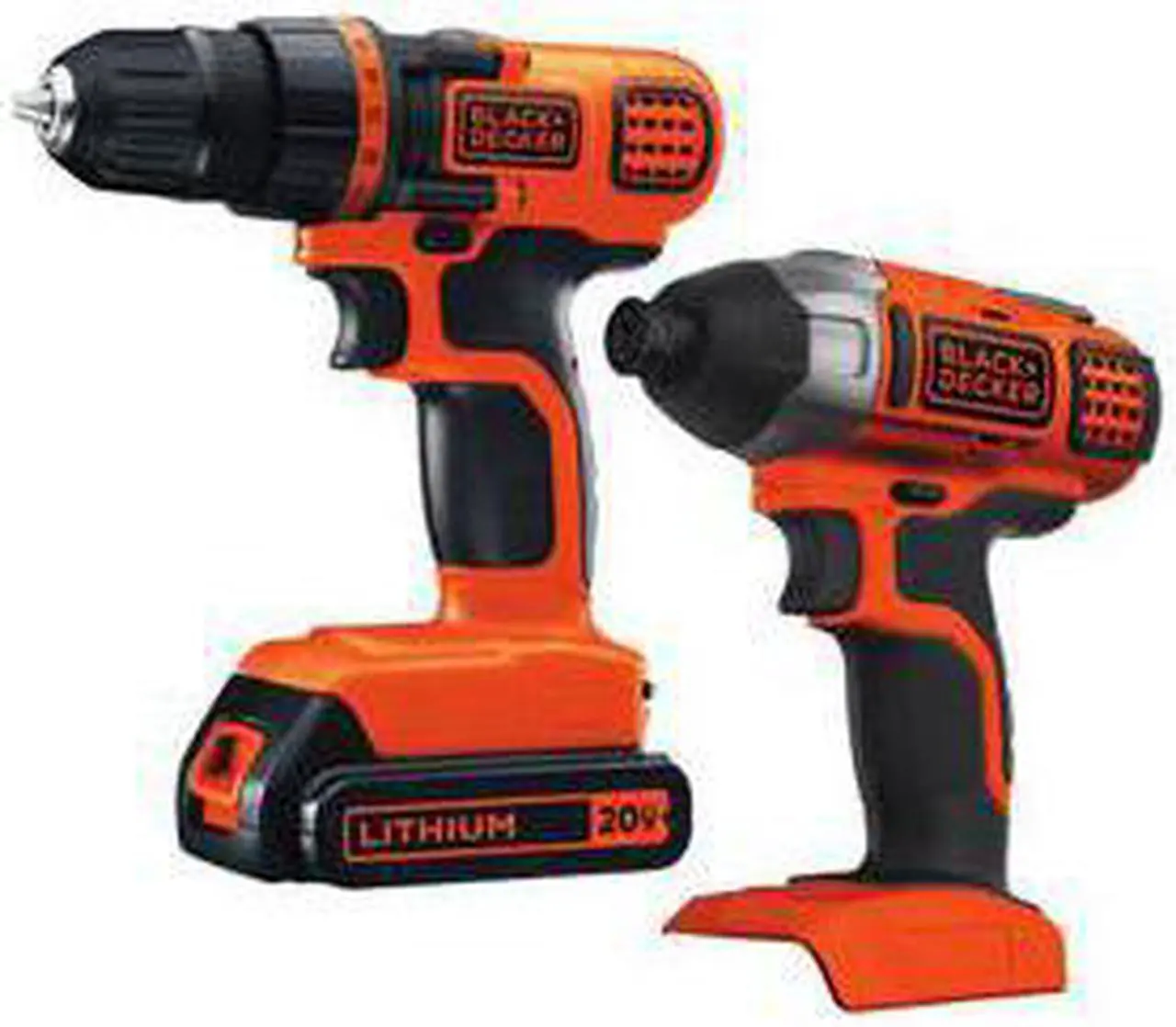 Alt view image 4 of 5 - Black & Decker BD2KITCDDI 20V MAX Drill/Driver Impact Combo Kit