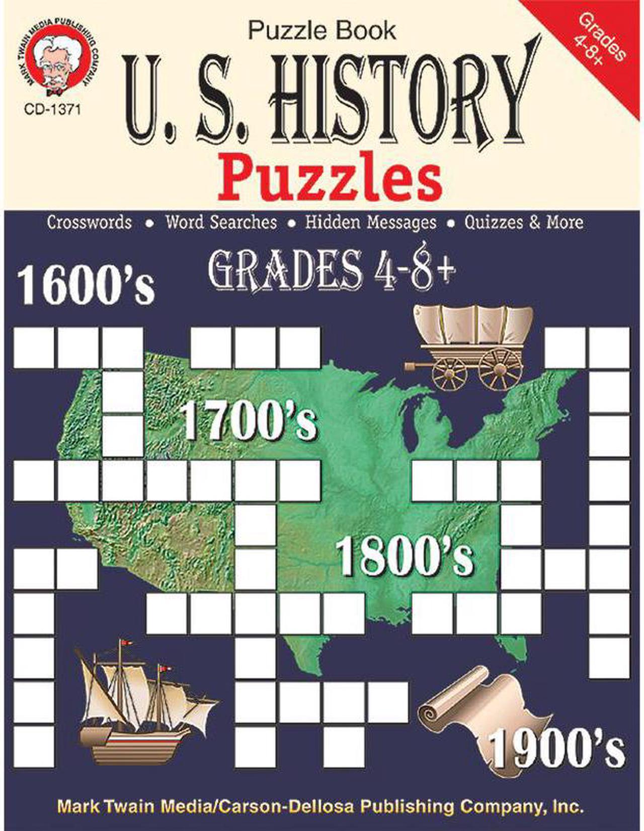 Alt view image 5 of 8 - CARSON DELLOSA CD-1371 U.S. HISTORY PUZZLES BOOK