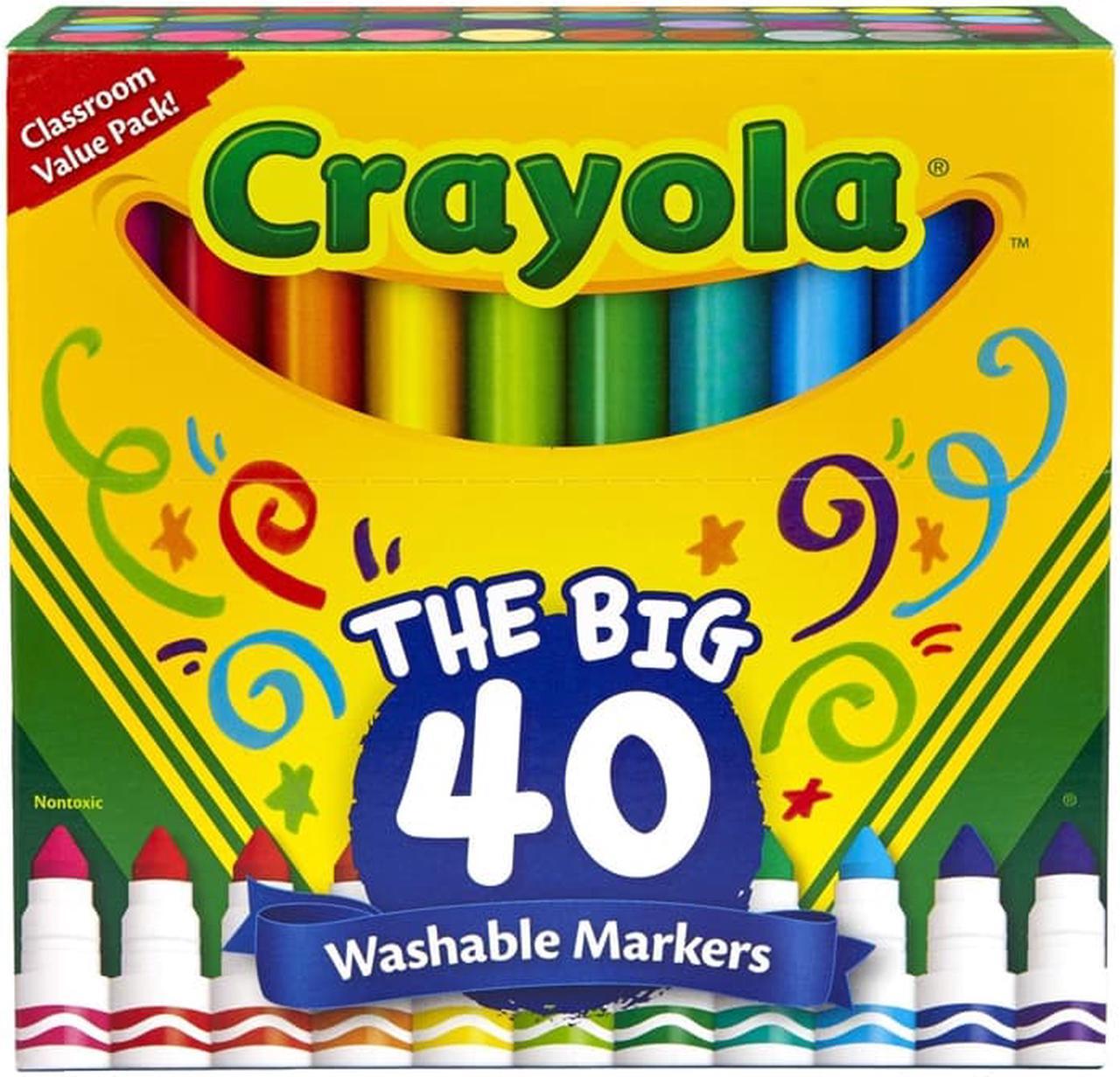 Alt view image 11 of 20 - Crayola Marker,Washable,40/St,Ast 587858