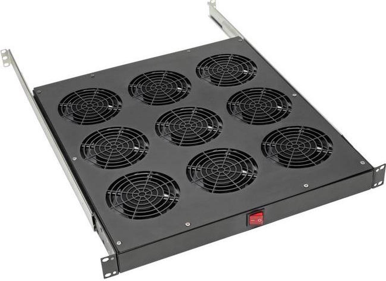 Alt view image 8 of 15 - Tripp Lite SRFANTRAY9 Fan Tray - 9 Fan - 1U - 19" - 864 CFM - Upflow Air Discharge Pattern