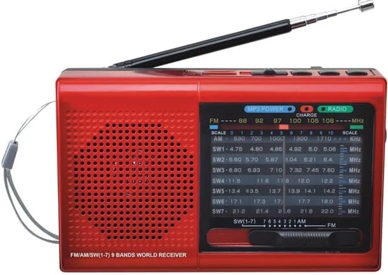 Alt view image 10 of 14 - 9 BAND BT/USB/SD RDIO RED